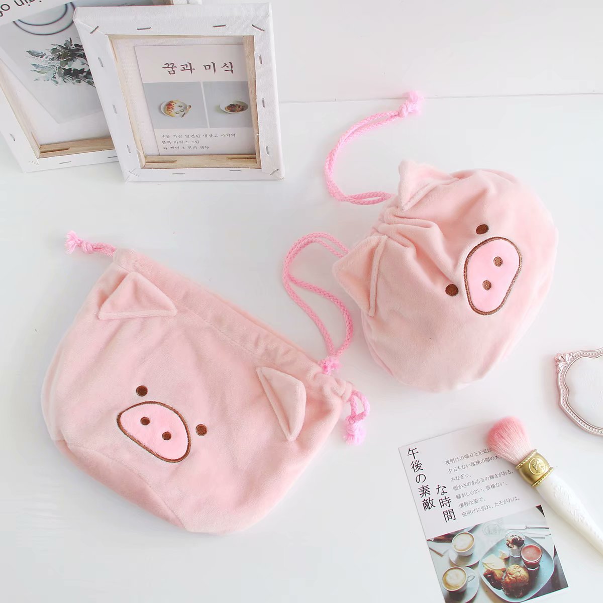 Cosmeticbag-flannel-Foldable-cute-3